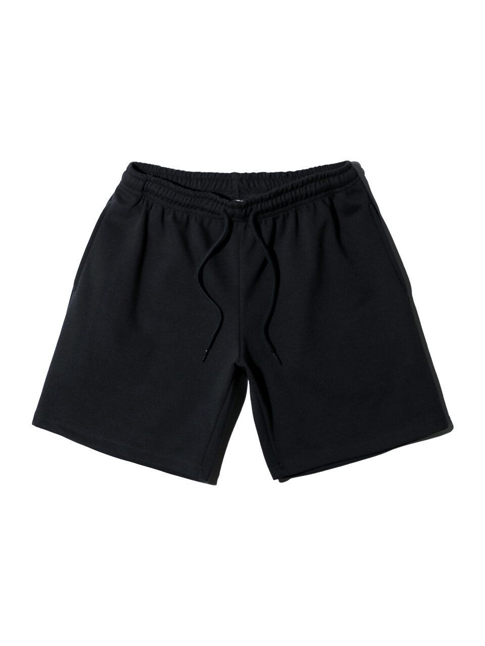 Black Unicolor Shorts