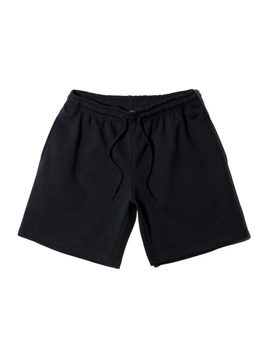 Black Unicolor Shorts